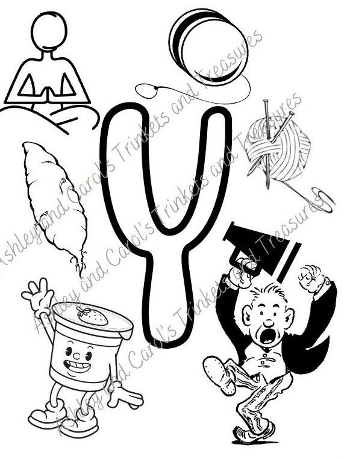 ABC 26 Letters Alphabet Learning Coloring Book Printable Digital