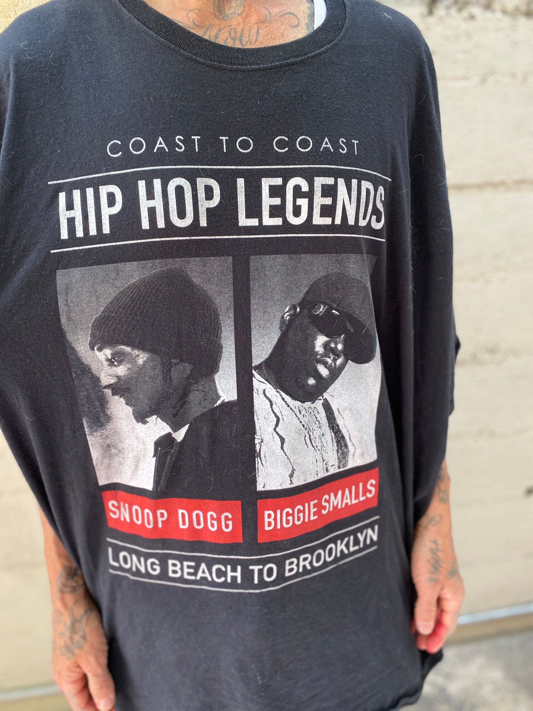 Hip Hop Legends Biggie Snoop Dogg Brooklyn Long Beach Tee XXL ...