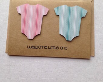 Twins Expecting Card, Twins Baby Shower, Gender Neutral Twin Card,