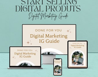 Comment vendre des produits numériques sur Instagram Done For You Guide de marketing numérique PLR Resell Digital Product, DFY digital product