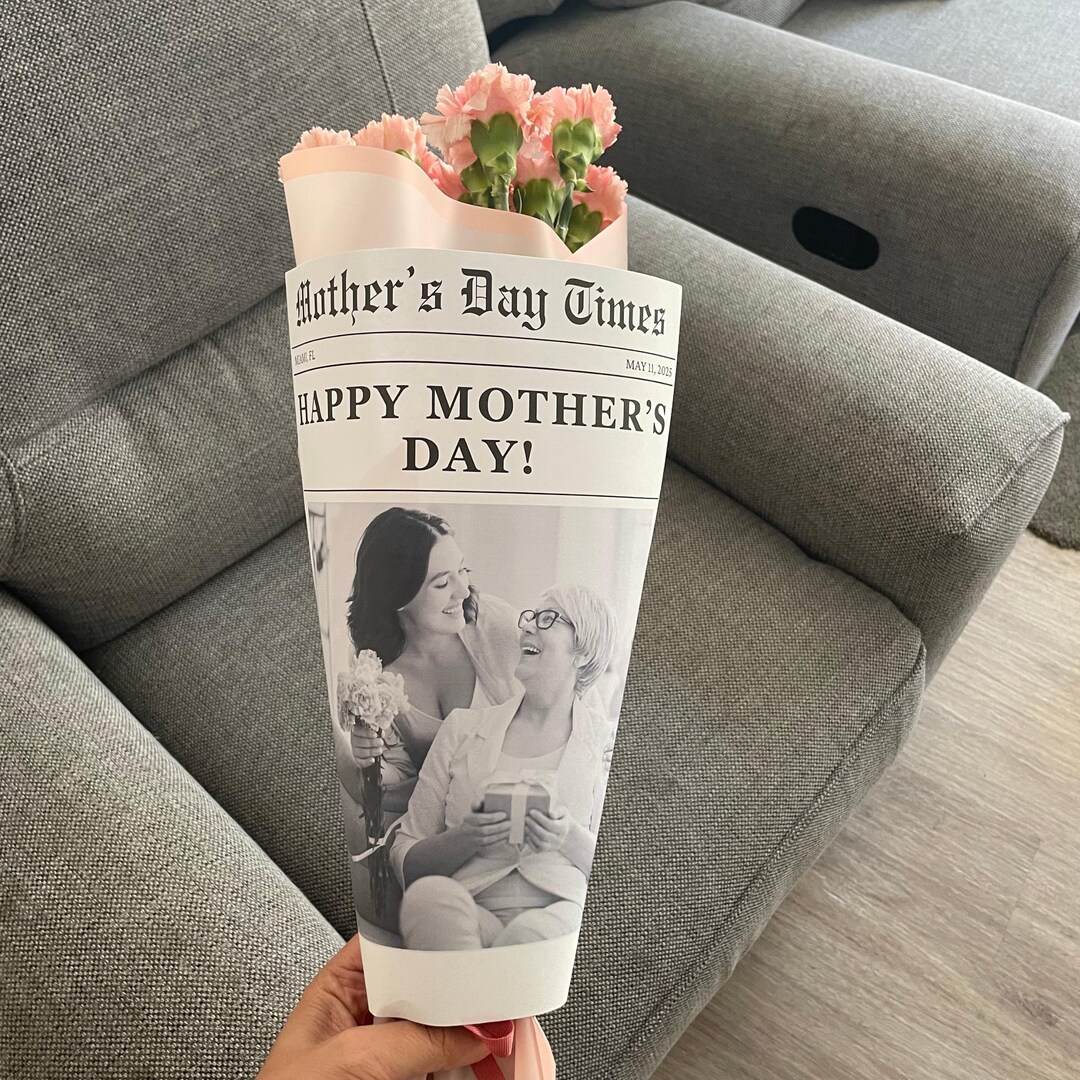 Mothers Day Newspaper Template Canva Personalized Mothers Day Newspaper ...
