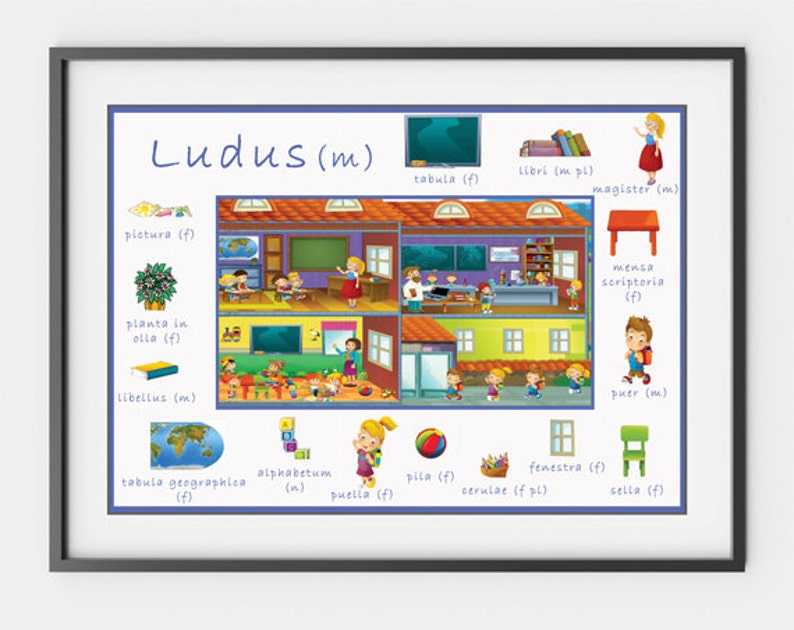 Printable Set of 6 Latin Vocabulary Posters | Etsy Australia