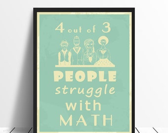 Maths Poster - Statistics Joke, Printable