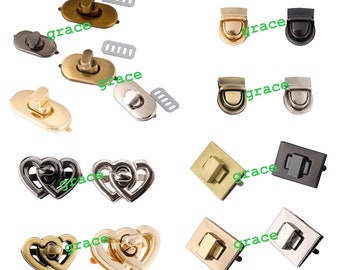 Veelkleurige metalen insteekslot portemonnee handtas clutch rugzak cover lock catch onderdelen bagage accessoires sieraden doos gesp