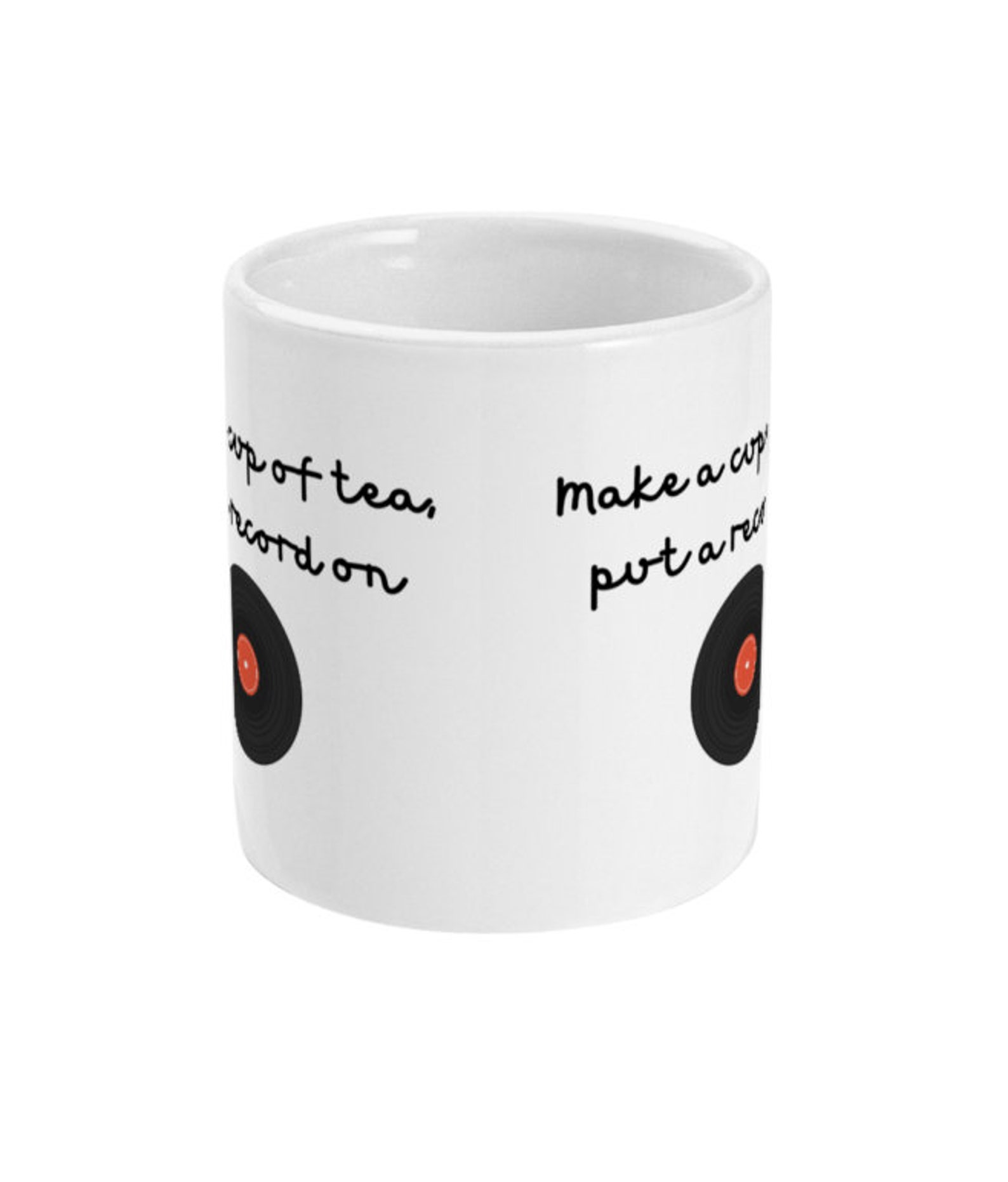 Make a Cup of Tea, Put a Record on Waking up Elastica Lyrics Quote 11oz White Printed Mug Gift