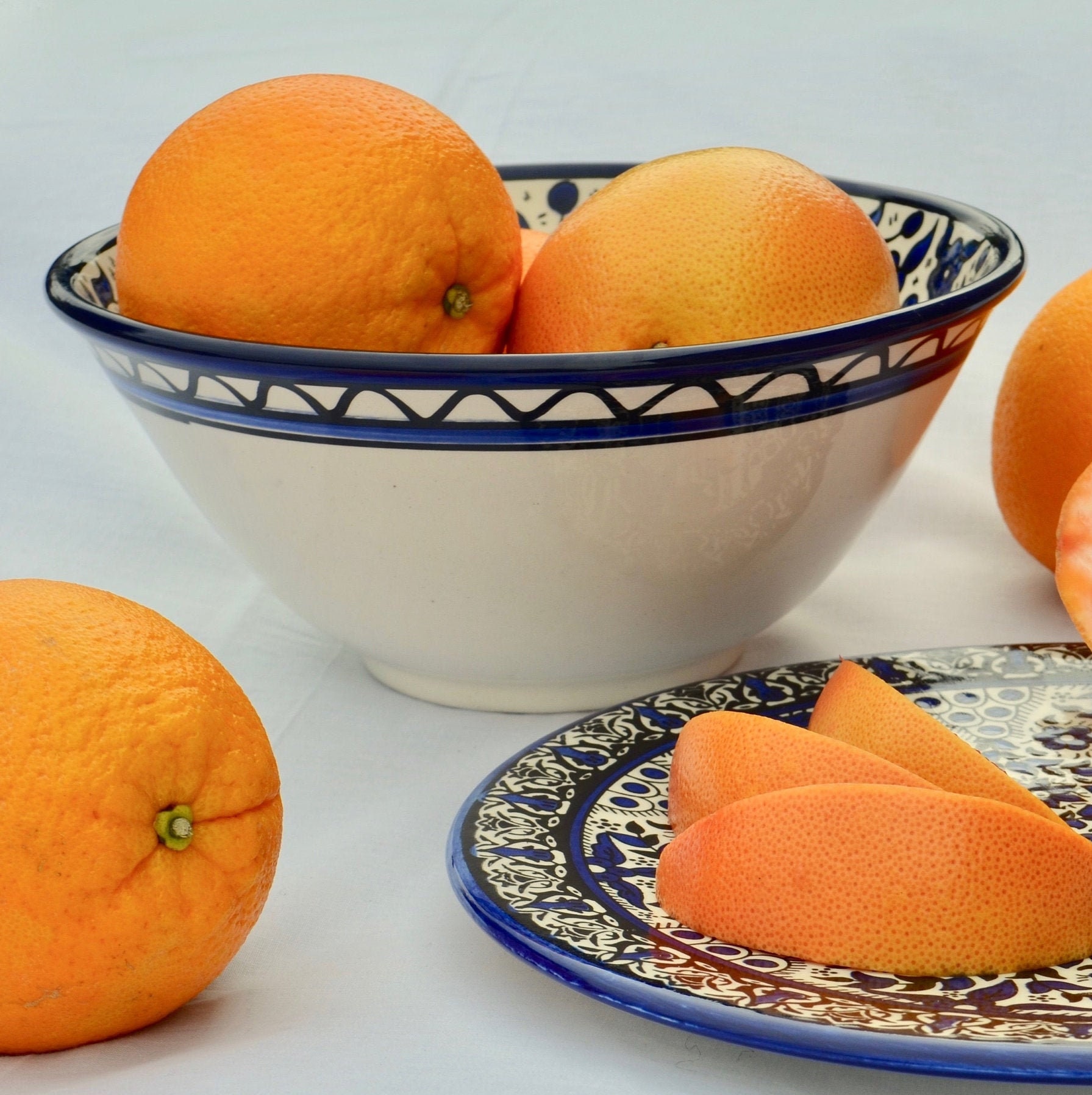 Handmade Floral Serving Bowl salad Bowl Ceramic Palestinian Etsy UK