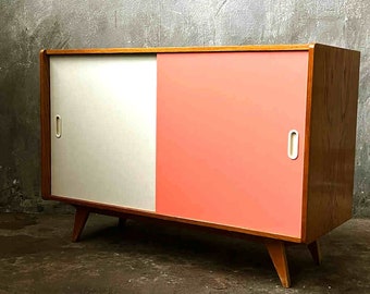 Vintage Eichenholz-Kommode von Jiří Jiroutek, Mid Century Modern Kommode, Sideboard, 60er Jahre