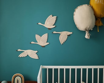 Decoration child flight of wild geese, large format