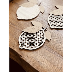 Lemon Cannage Decoration - wooden wall decoration