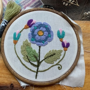 Embroidery Crewelwork A Modern crewel embroidery Fabric design panel