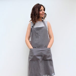 Linen Apron, Linen Women's Apron, Linen full Aprons, Linen Unisex Aprons, Linen Men's aprons, Linen tie Aprons