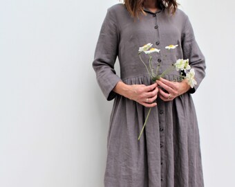 Women's shirt dress | linen shirtdress