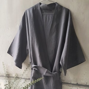 Linen Robes (More Colors) / Bath Robes - Kimono Style (Unisex)