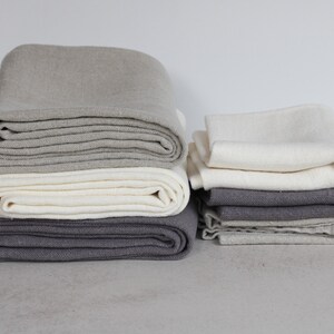 Heavy Linen Bath Towels Ivory image 2