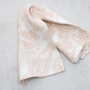 Heavy Linen Kitchen Towel/Dish Towel/ Tea Towel/ Hand Towel/ Paisley Print Orange Orange