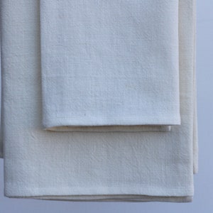 Heavy Linen Bath Towels Ivory image 4