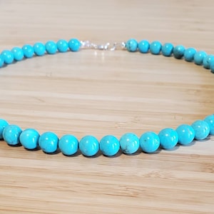 Howlite Turquoise Necklace, Beaded Turquoise Necklace, Southwest Jewelry, Turquoise Necklace, Turquoise Jewelry