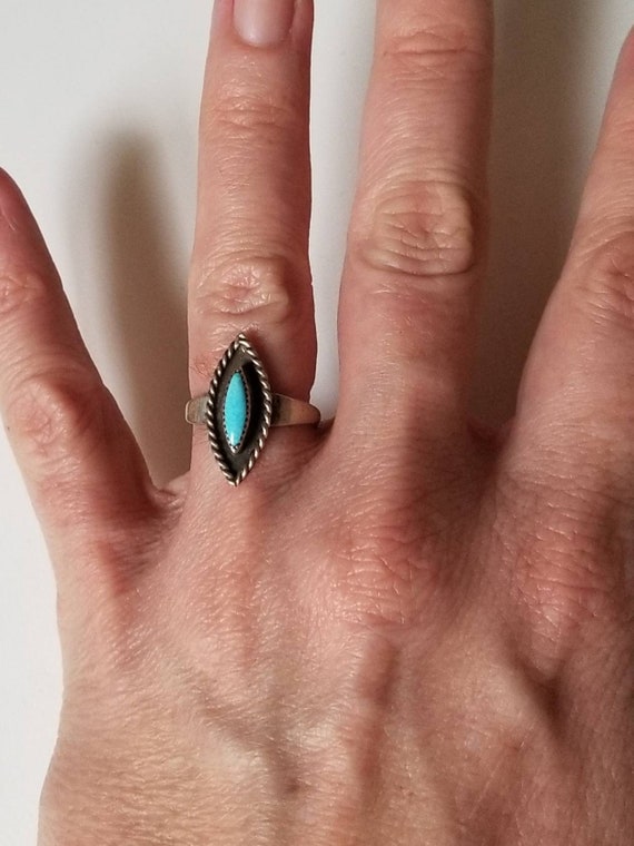 Handmade Turquoise Ring, Vintage Ring, Navajo Rin… - image 2