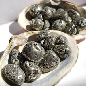3 Tumbled Pyrite Pocket Stones