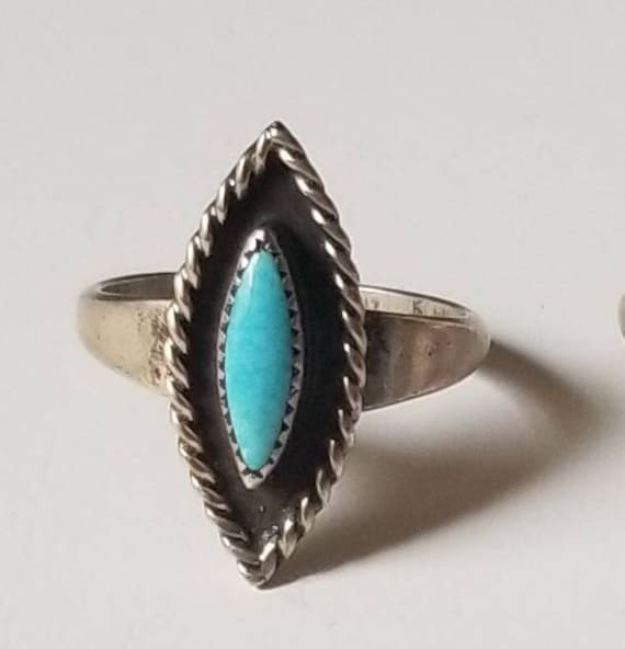 Handmade Turquoise Ring, Vintage Ring, Navajo Rin… - image 1