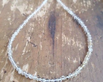 Dainty Citrine Choker Necklace, Beaded Choker, Citrine Choker, Citrine Necklace, Minimalist Jewelry, Citrine Jewelry, Simple Dainty Necklace