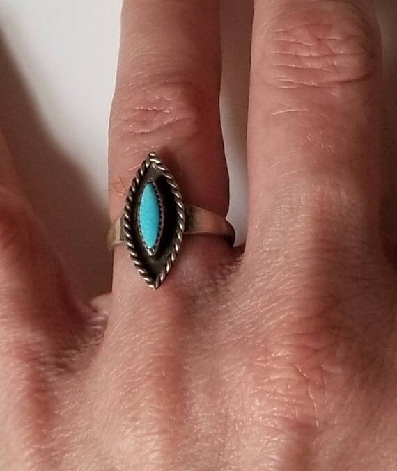 Handmade Turquoise Ring, Vintage Ring, Navajo Rin… - image 7