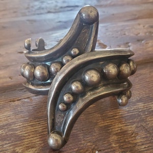 Vintage Mexico Sterling Silver Hinged  Cuff, Vintage Mexico Cuff, 925 Taxco, Collectible Jewelry, CP Sterling Bracelet, Hinged Cuff