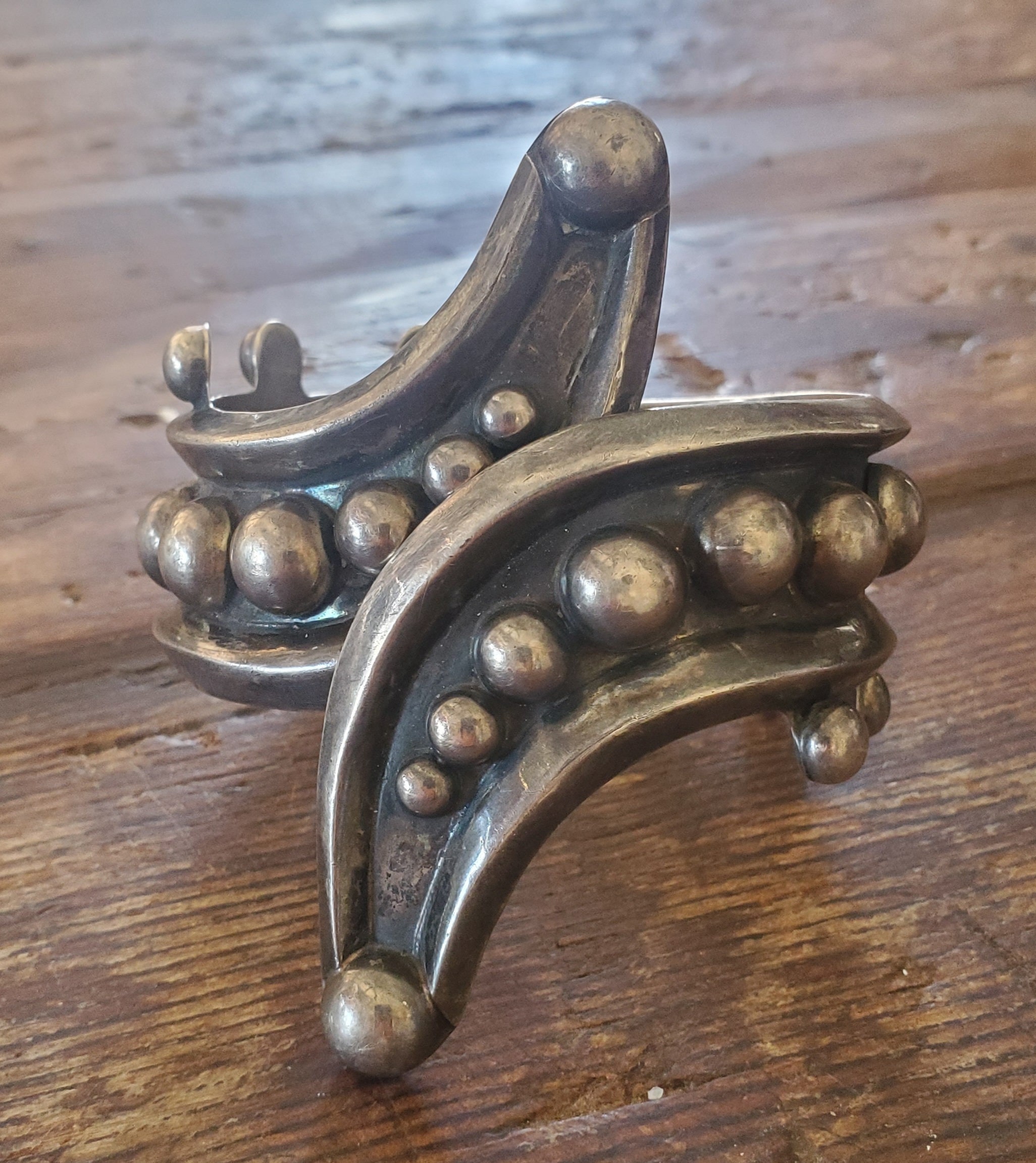 アクセサリー vintage mexican jewelry silver cuff C. 1940 Large Taxco Mexico Sterling Silver Cuff Bracelet