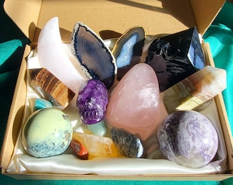 Surprise Mystery Quartz Crystal box, Meditation Manifestation, Rieki Crystal Mystery Box, Chakra, Crystal Stones, Party Favors, Gift