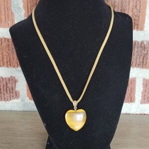 Brown Suede and Tiger Eye Heart Necklace, Leather Jewelry, Heart Jewelry, Tiger Eye Necklace, Tiger Eye Jewelry, Meditation, Magnetic Clasp
