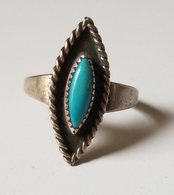 Handmade Turquoise Ring, Vintage Ring, Navajo Rin… - image 4