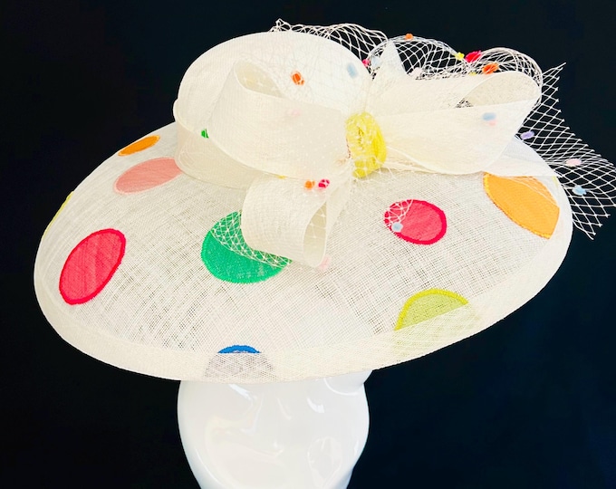 Polka Dot Derby Hat, Royal Ascot Hat