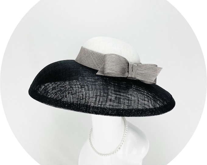 Black and White Wide Brim Hat