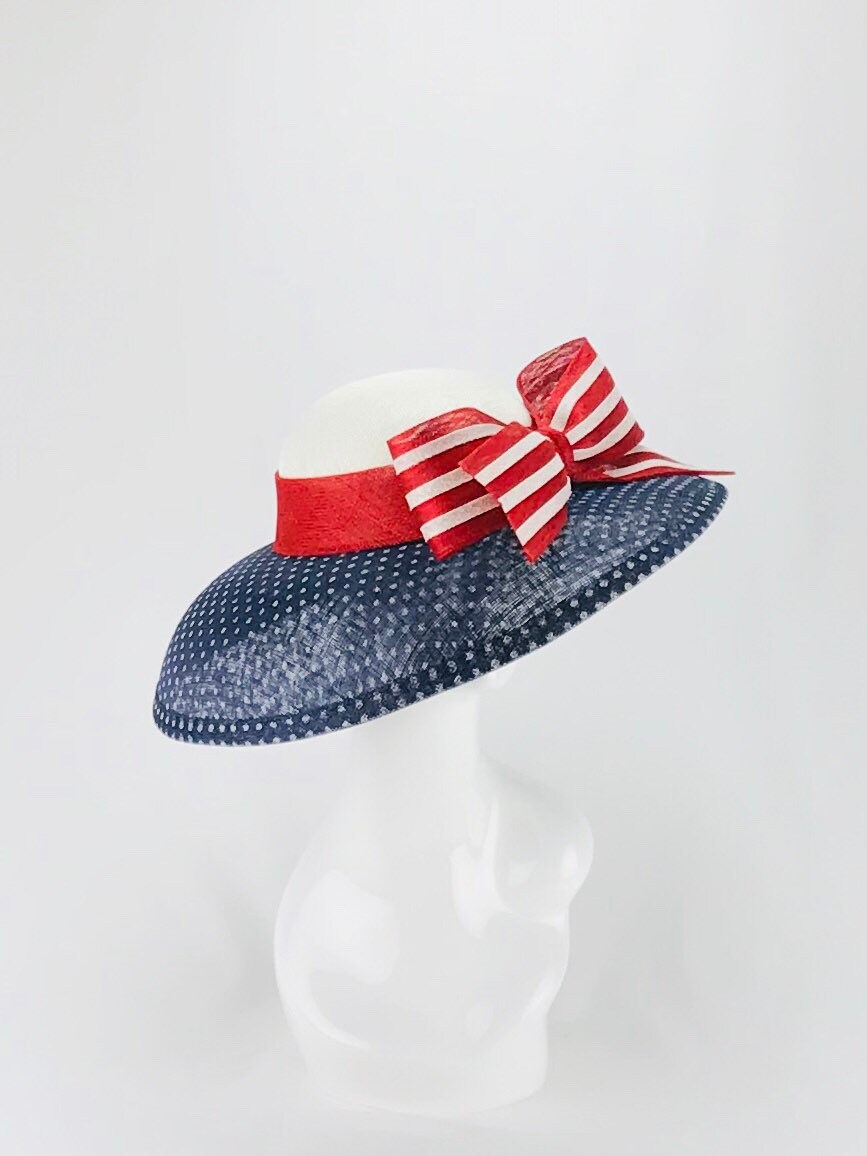 Red, White and Blue Wide Brim Hat