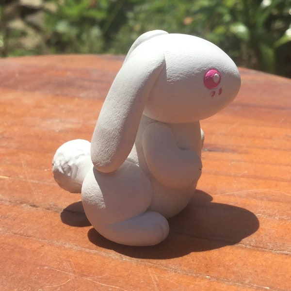 Bunny Rabbit Clay Sculpture | Handcrafted | No Molds Used