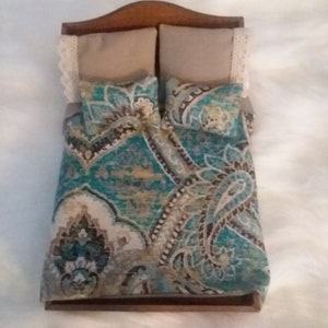 1:12 Comforter Set Floral / Paisley Print Fits Double Beds