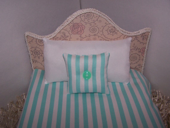 Comforter Set For 18 Dolls Mint Green Striped Handmade Etsy