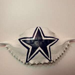Dallas Cowboys Hand painted Crab shells