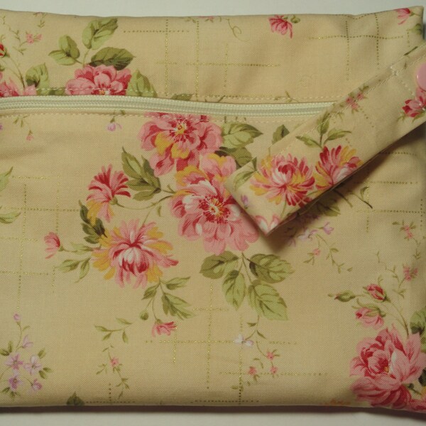 Small Wetbag 7.75" x 6.5" Cotton-topped with Pul lining, make up bag, all purpose bag