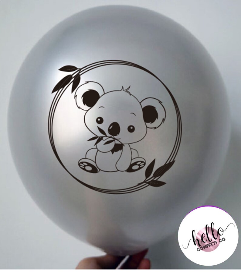 Koala Balloons PACK OF 6 Grey Australian Animal 1st Etsy Australia
