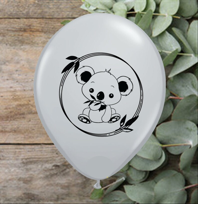 Koala Balloons PACK OF 6 Grey Australian Animal 1st Etsy Australia