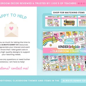 Pósteres imprimibles editables de mentalidad de crecimiento para el aula, decoración arcoíris brillante para el aula de kínder, descarga instantánea, archivos PDF + plantilla editable de Canva imagen 5