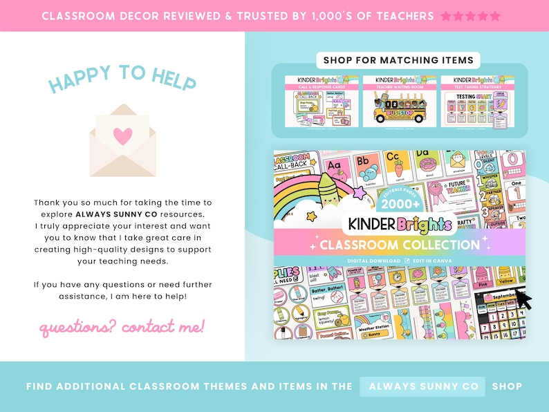 Pósteres imprimibles editables de mentalidad de crecimiento para el aula, decoración arcoíris brillante para el aula de kínder, descarga instantánea, archivos PDF + plantilla editable de Canva imagen 5