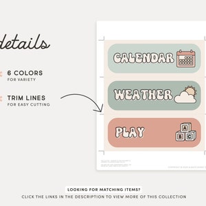 Classroom Schedule, Editable Groovy Canva Template, Retro Pastel ...