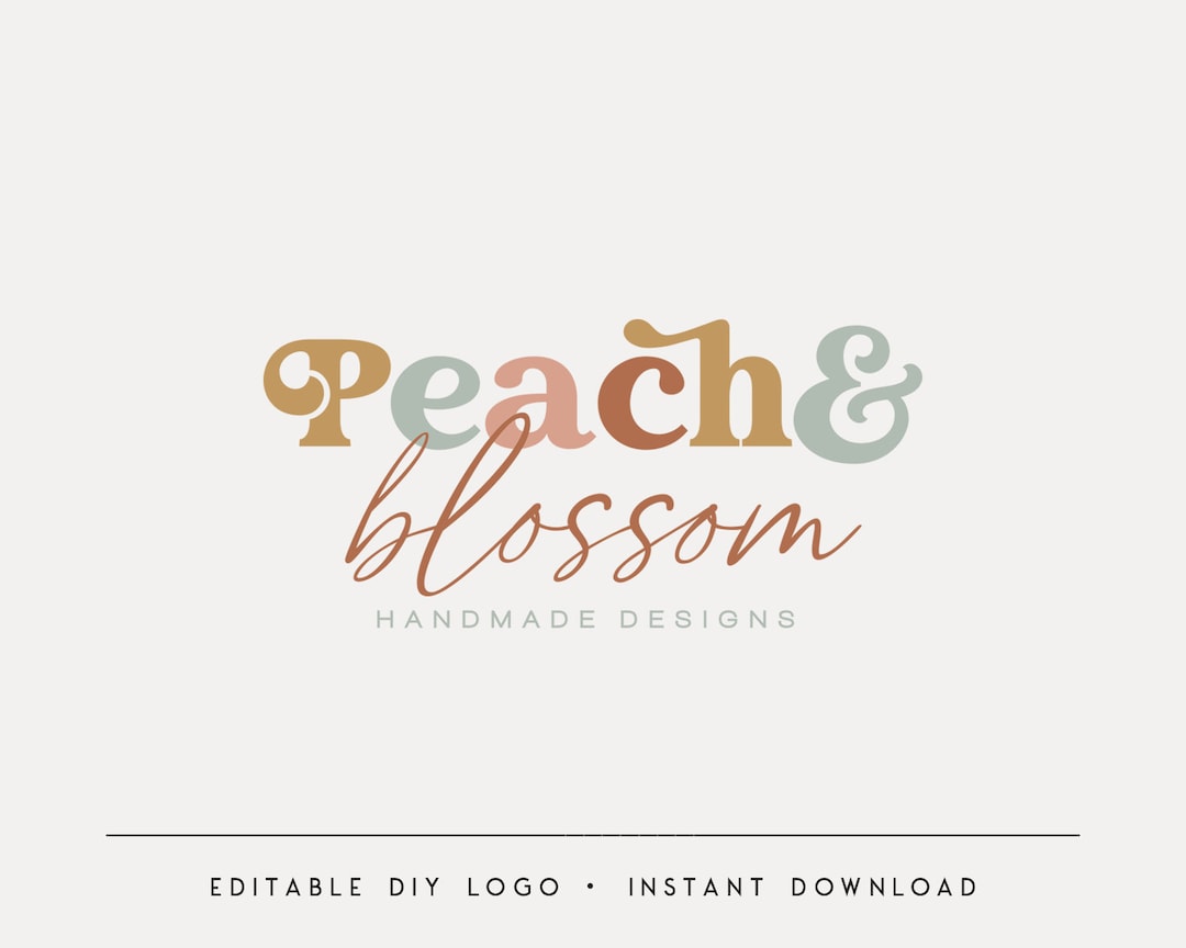 Editable Logo Design, DIY Modern Boho Logo, Elegant Logo, Minimalist
