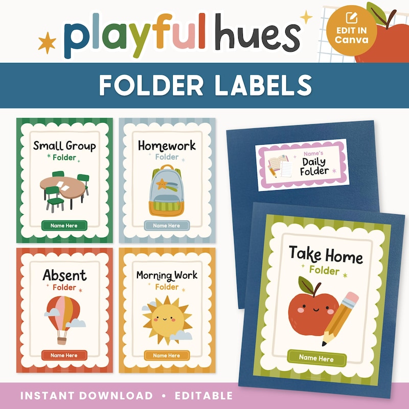 Students Folder Template - Etsy