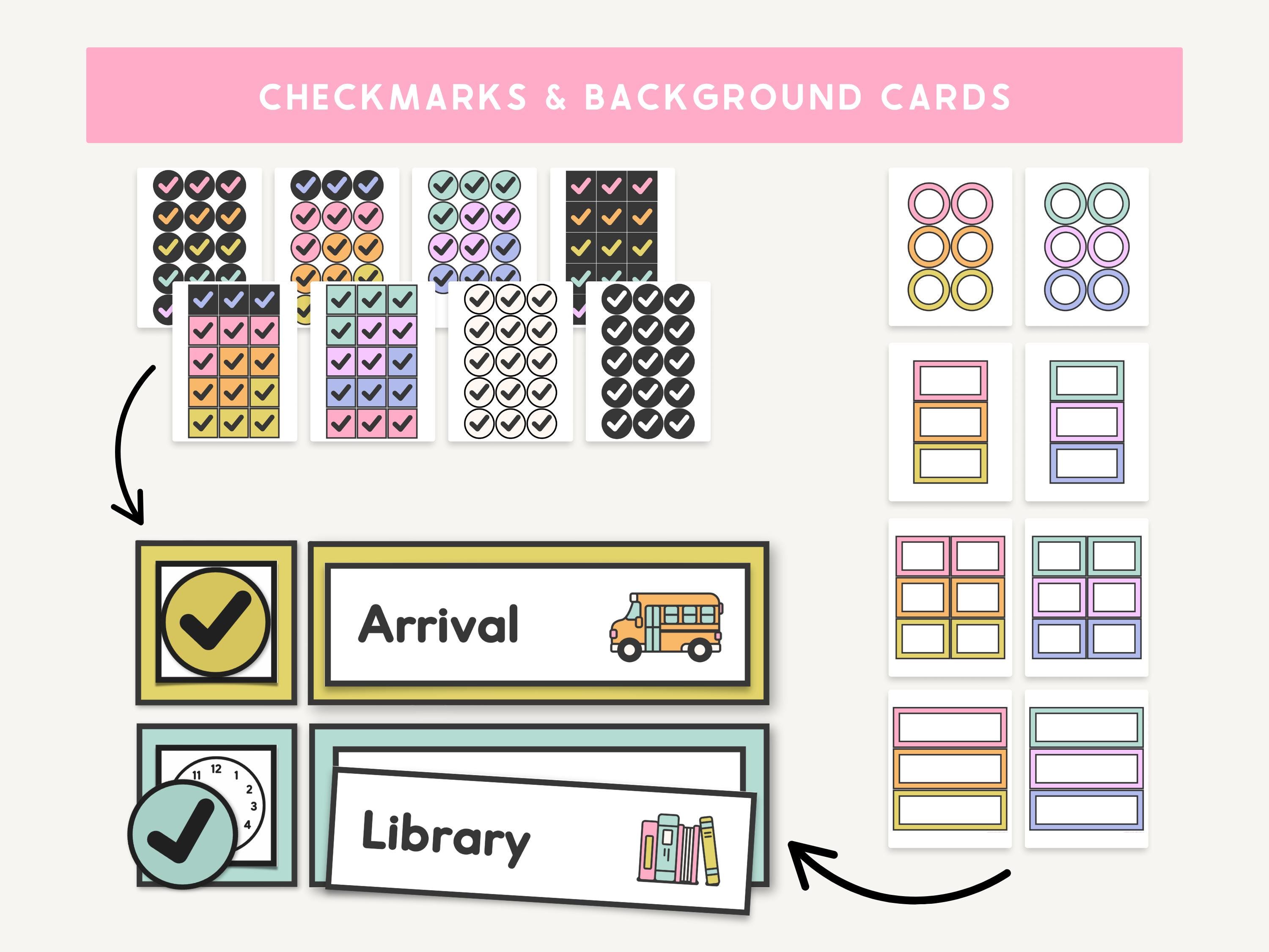 Editable Visual Schedule Cards | Colorful Classroom Timetable Display ...