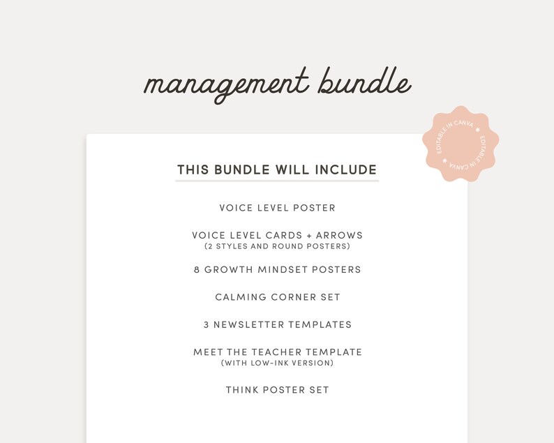 Editable Classroom Management Printable Bundle, Bright Desert Growth ...