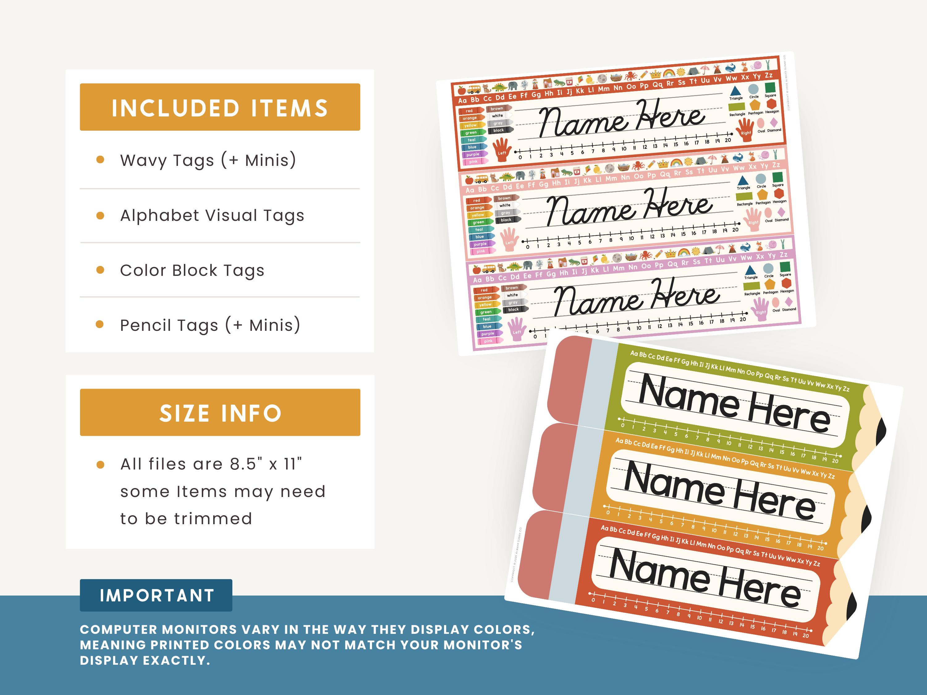 Editable Desk Name Tags for Students | Colorful Printable Name Plates ...