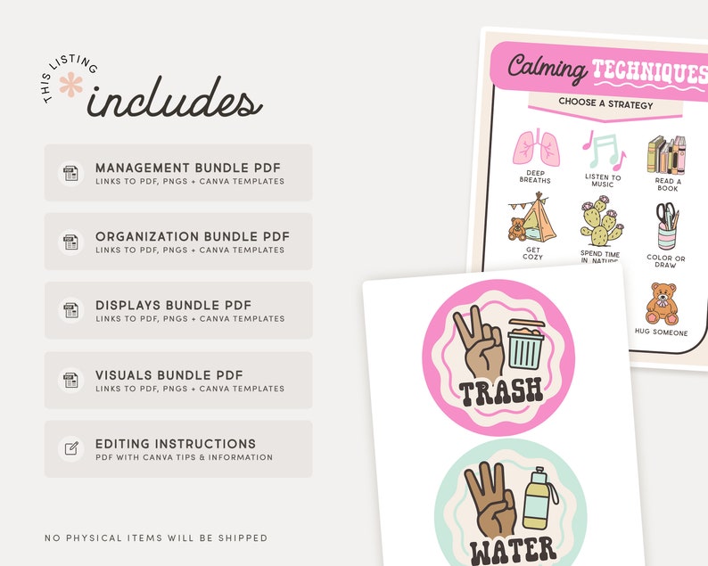 Editable Classroom Bright Desert Complete Collection Printable Bundle ...